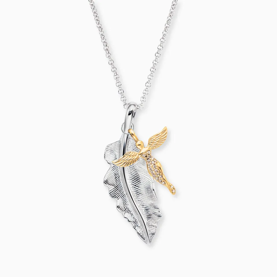 Engelsrufer Schutzengel Collana Angelo Piuma Argento