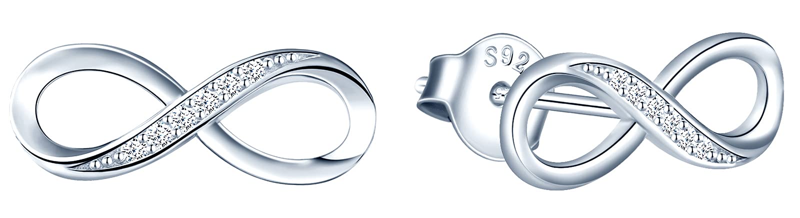 INFINIONLY Collana infinito cuore argento 925