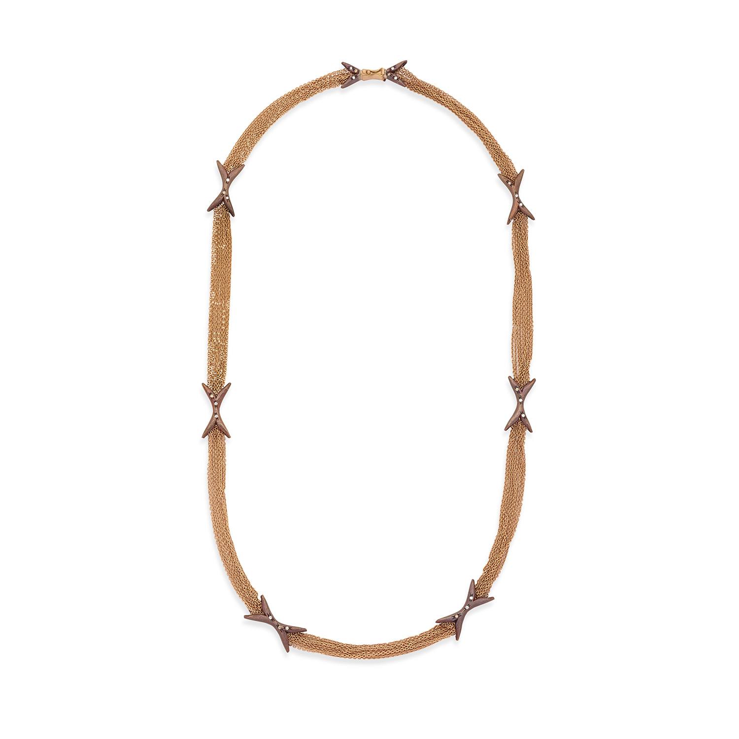 Le Sibille Ganimede Necklace collana oro rosa diamanti