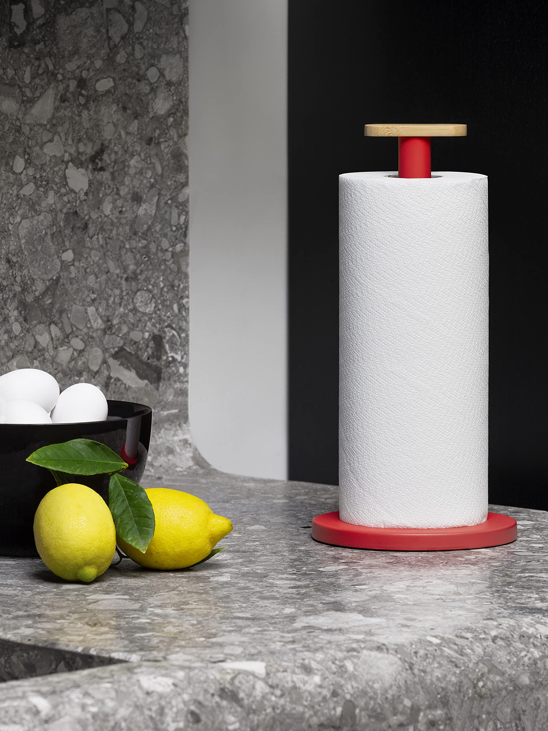 Alessi Mattina BG05 R Portarotolo Cucina Rosso Acciaio