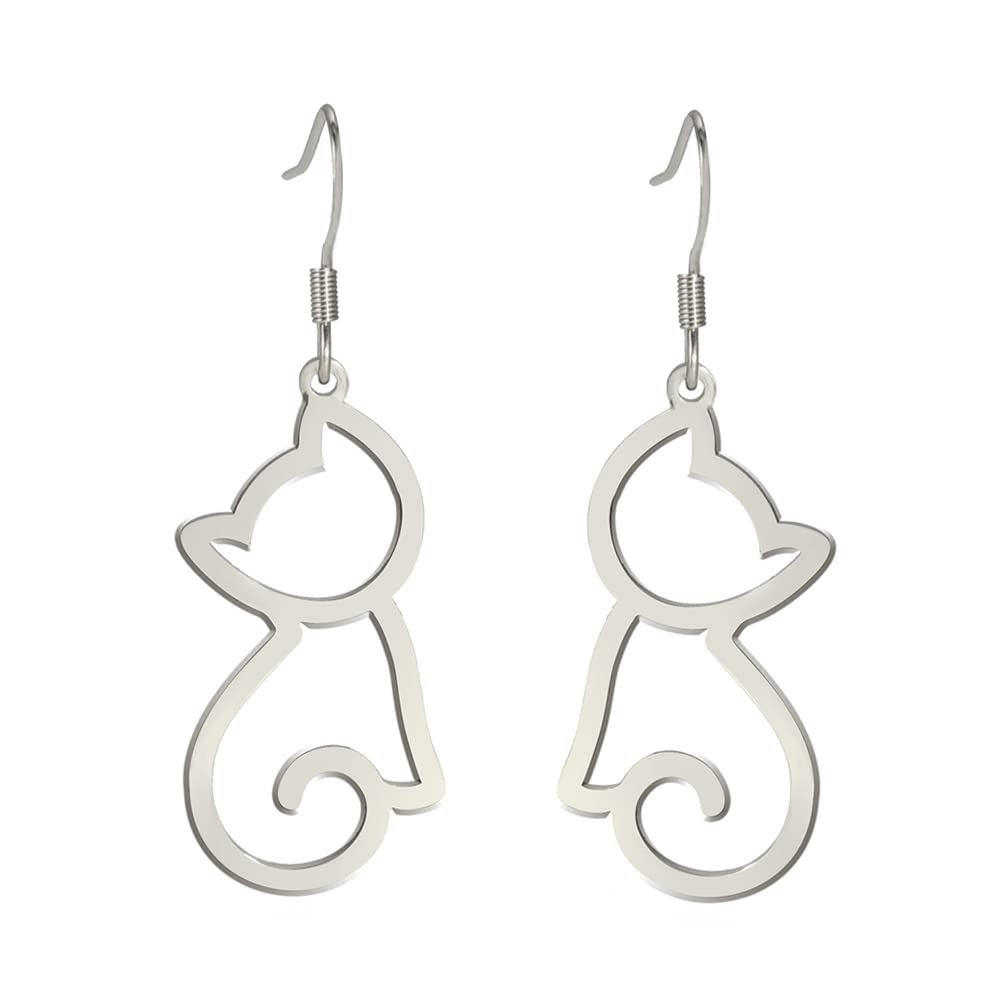 EUEAVAN Earrings orecchini volpe acciaio senza tappi