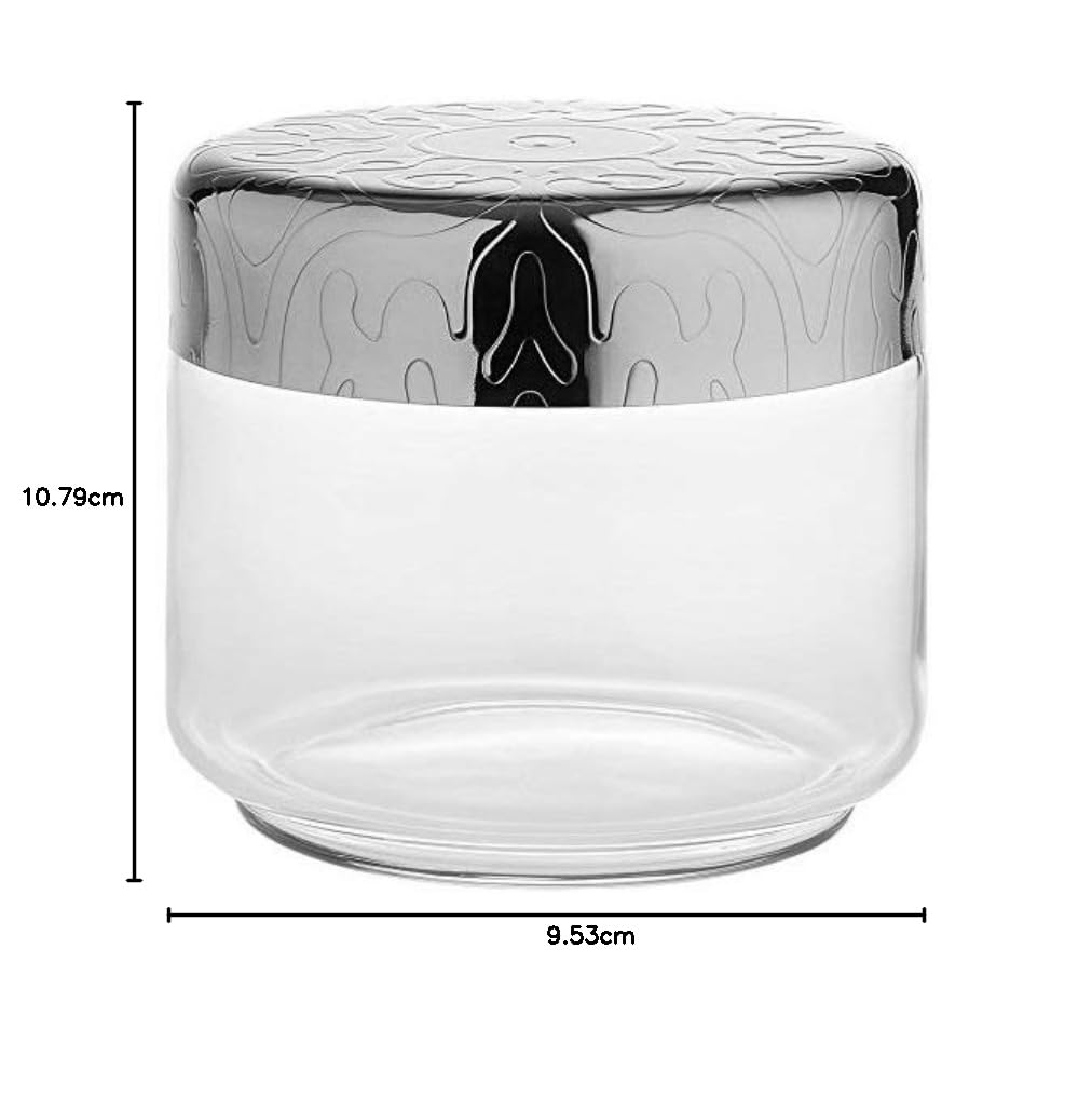 Alessi MW21/50 Barattolo Vetro Ermetico 50 cl Argento