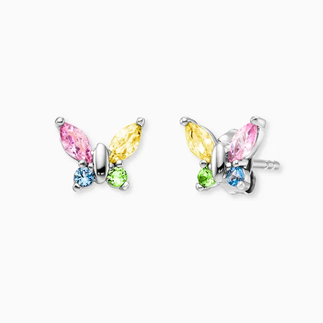 Engelsrufer Orecchini Bambina Acciaio Farfalla Multicolor