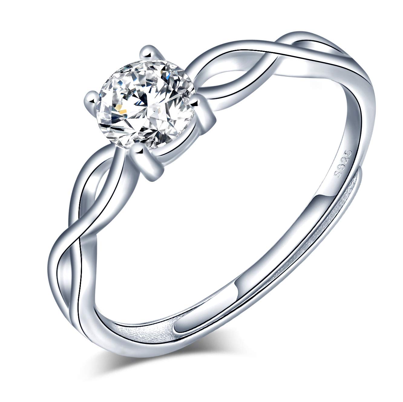 INFINIONLY Fashion Rings anello infinito argento regolabile