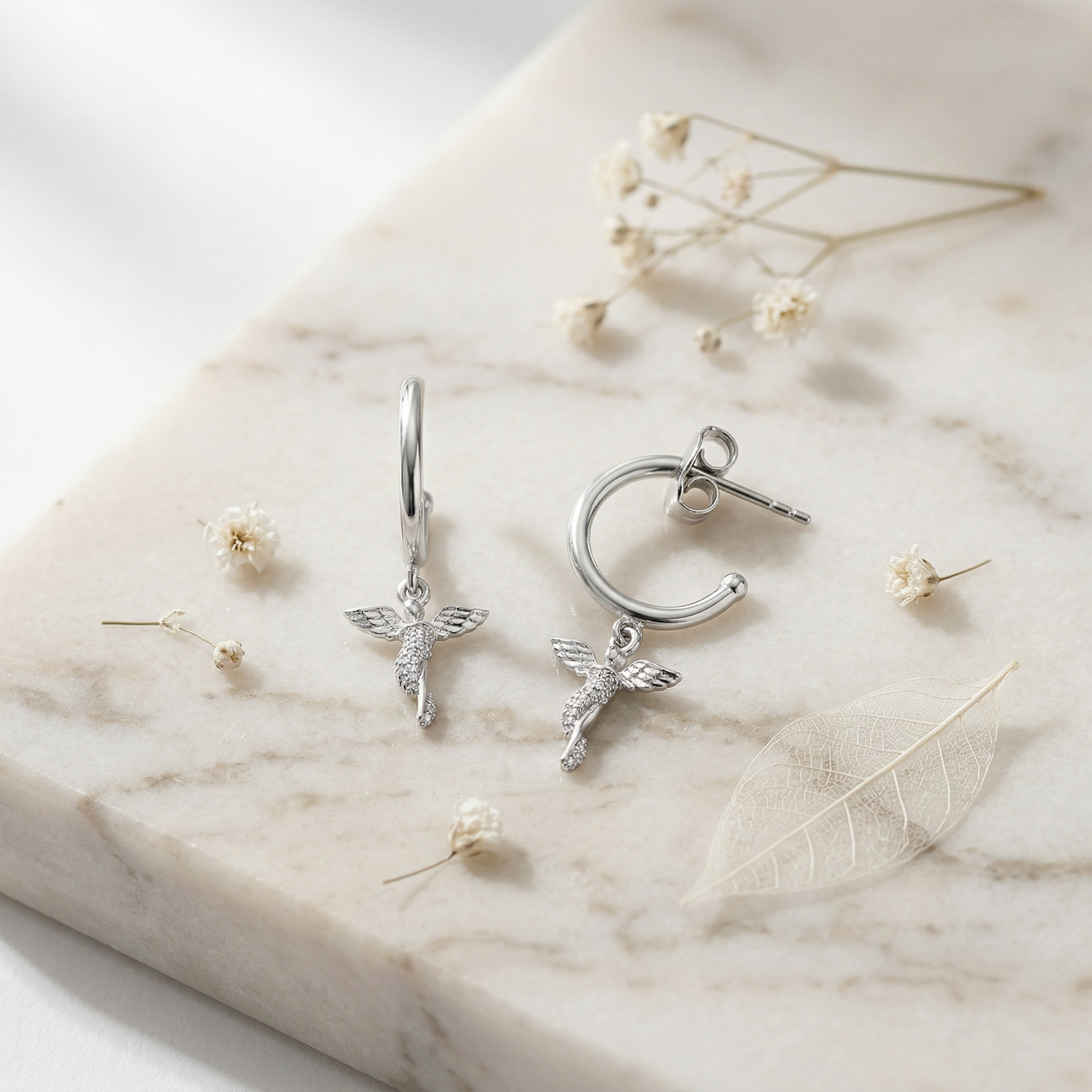 Engelsrufer orecchini lobo angelo custode argento 925