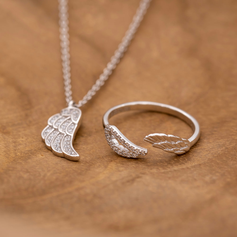 Engelsrufer Ala anello argento zirconia regolabile
