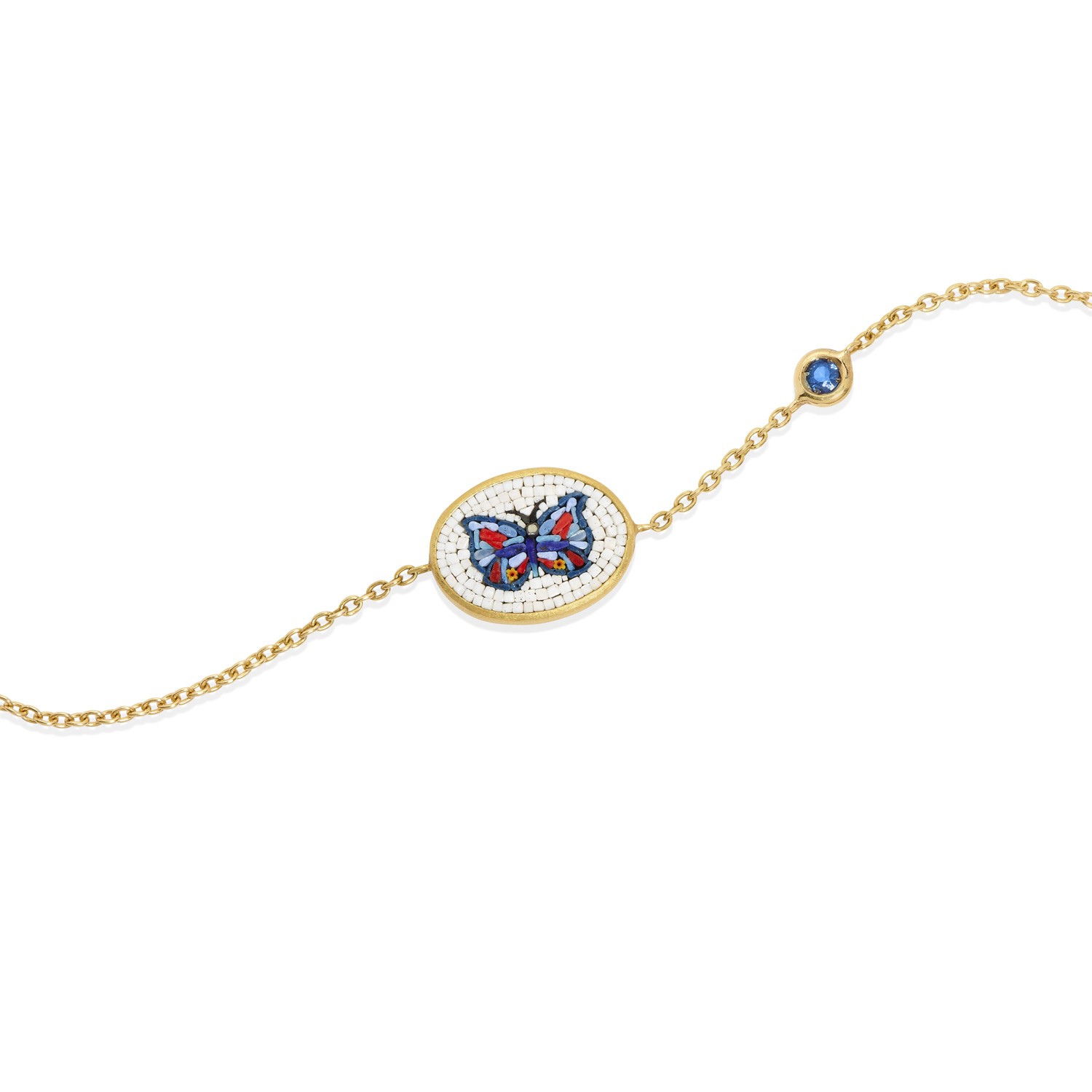 Le Sibille Ottavia bracciale oro giallo 18 kt zaffiri blu