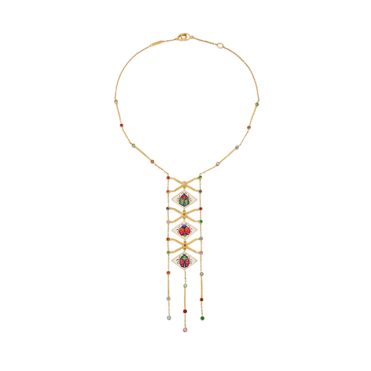 Le Sibille Aton Ra Collana oro 18kt zaffiri rubini