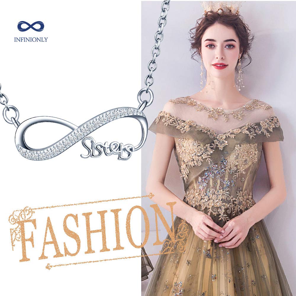 Infinionly Fashion parure argento 925 collana bracciali infinito