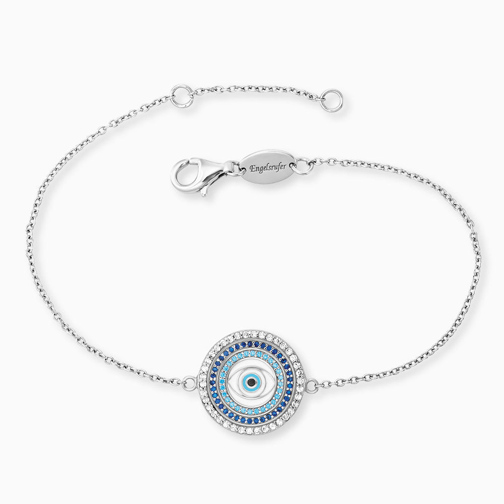 Engelsrufer Nazar Auge bracciale argento 925 occhio zirconia blu