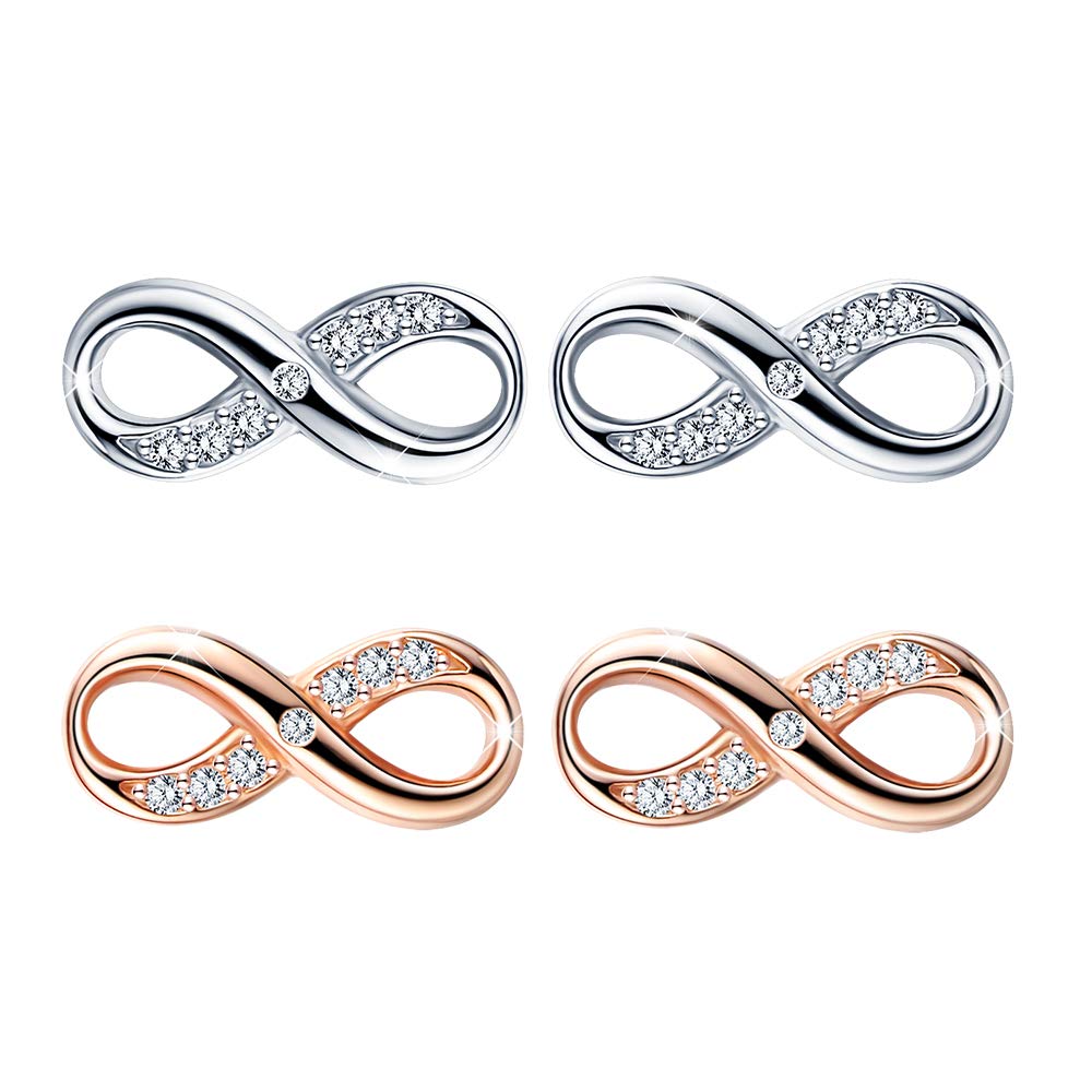 Infinionly Infinity orecchini argento 925 zirconi silver