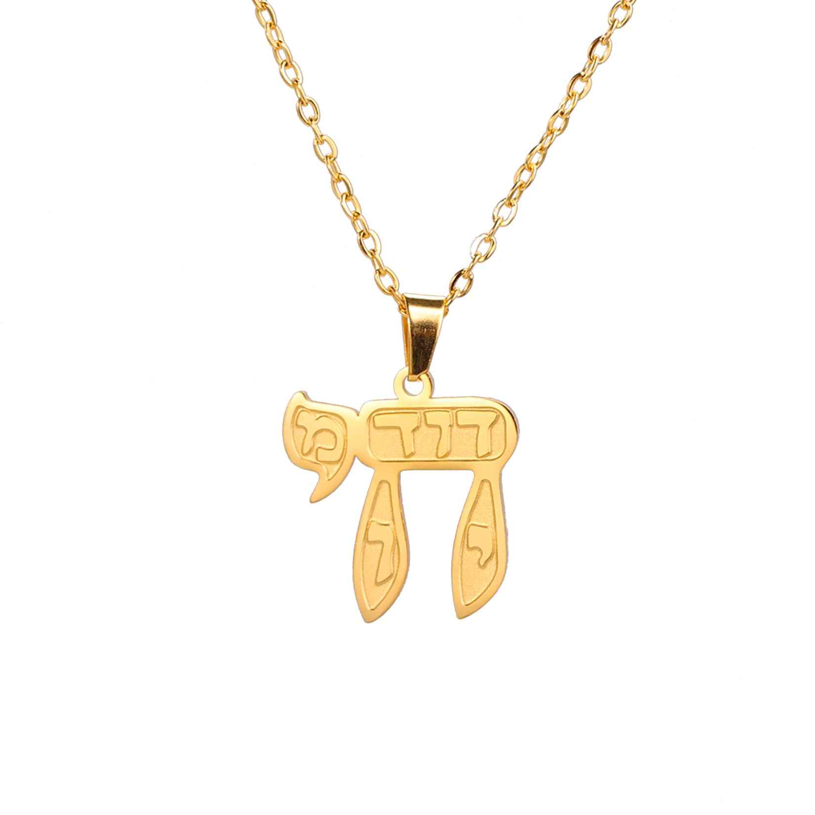 EUEAVAN Necklaces collana chai argento donna simbolo vita