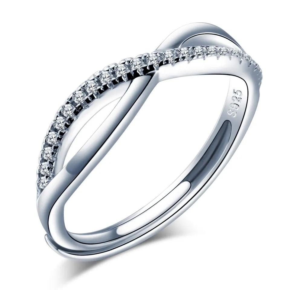 INFINIONLY Fashion Rings anello infinito argento 925 regolabile