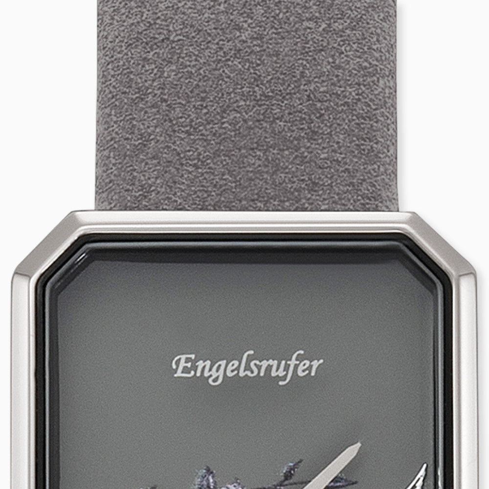 Engelsrufer Blume Orologio Acciaio Cinturino Nubuk Grigio
