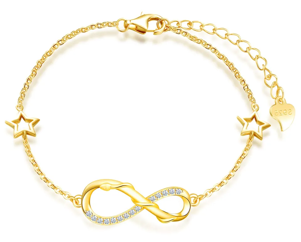 INFINIONLY Fashion Bracelets bracciale argento C-stella serpente