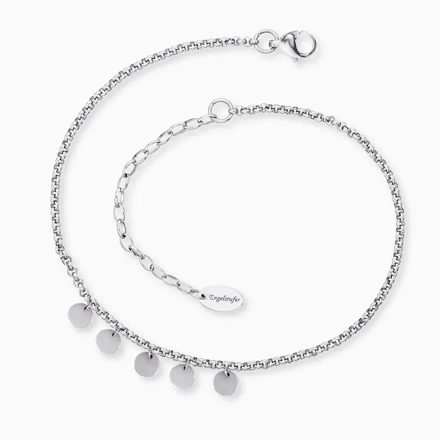 Engelsrufer Fußketten Luna cavigliera acciaio 22-27 cm