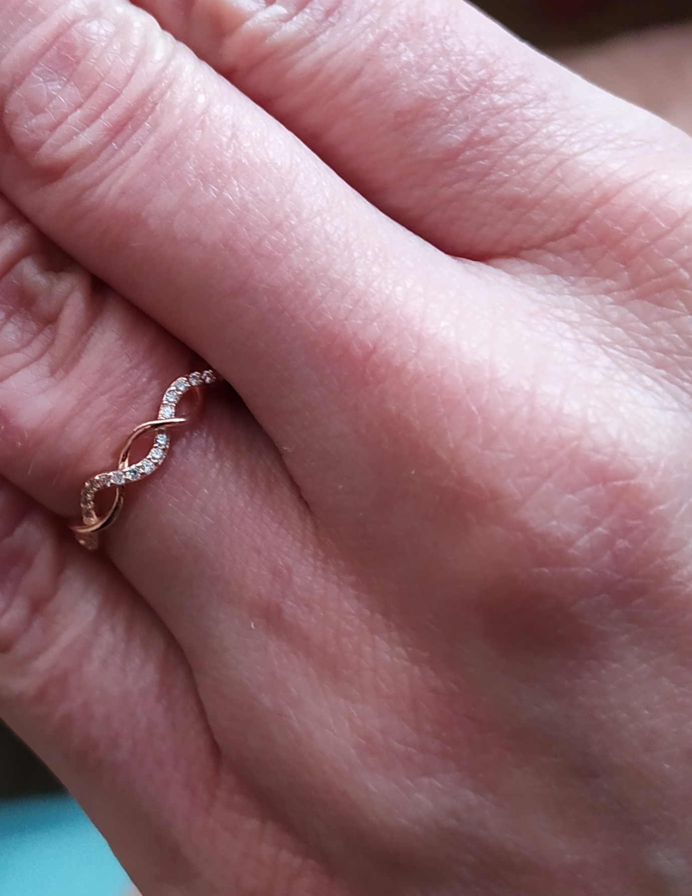 INFINIONLY Fashion Anello Infinito Argento 925 Regolabile Zirconi