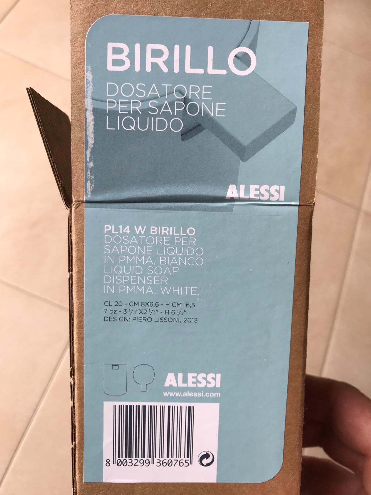 Alessi Birillo PL14 dosatore sapone bianco 20 cl