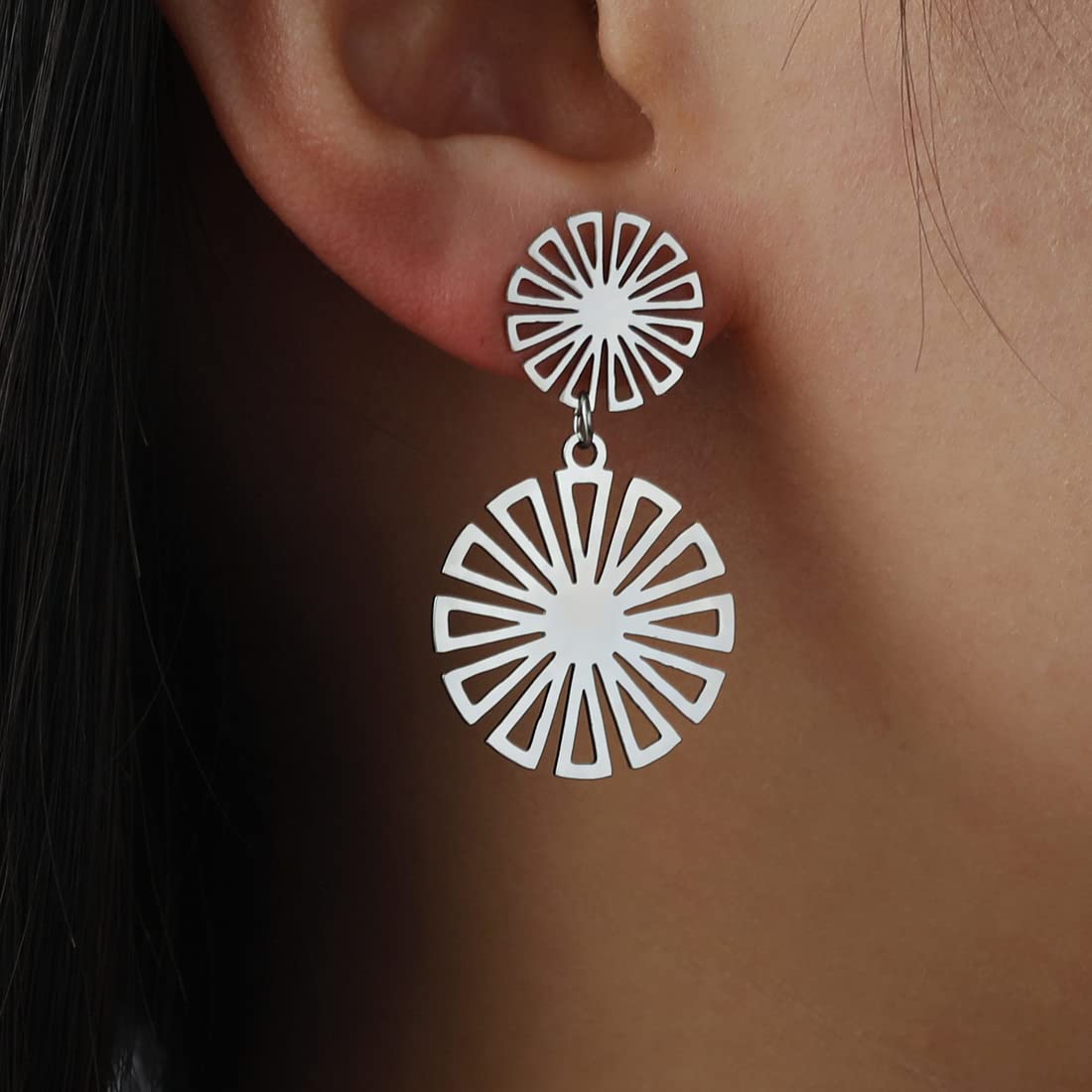 EUEAVAN Earrings orecchini fiore margherita donna