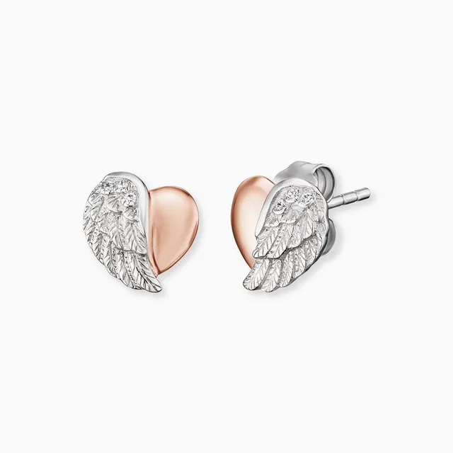 Engelsrufer Herzflügel Bicolor orecchini argento zirconia