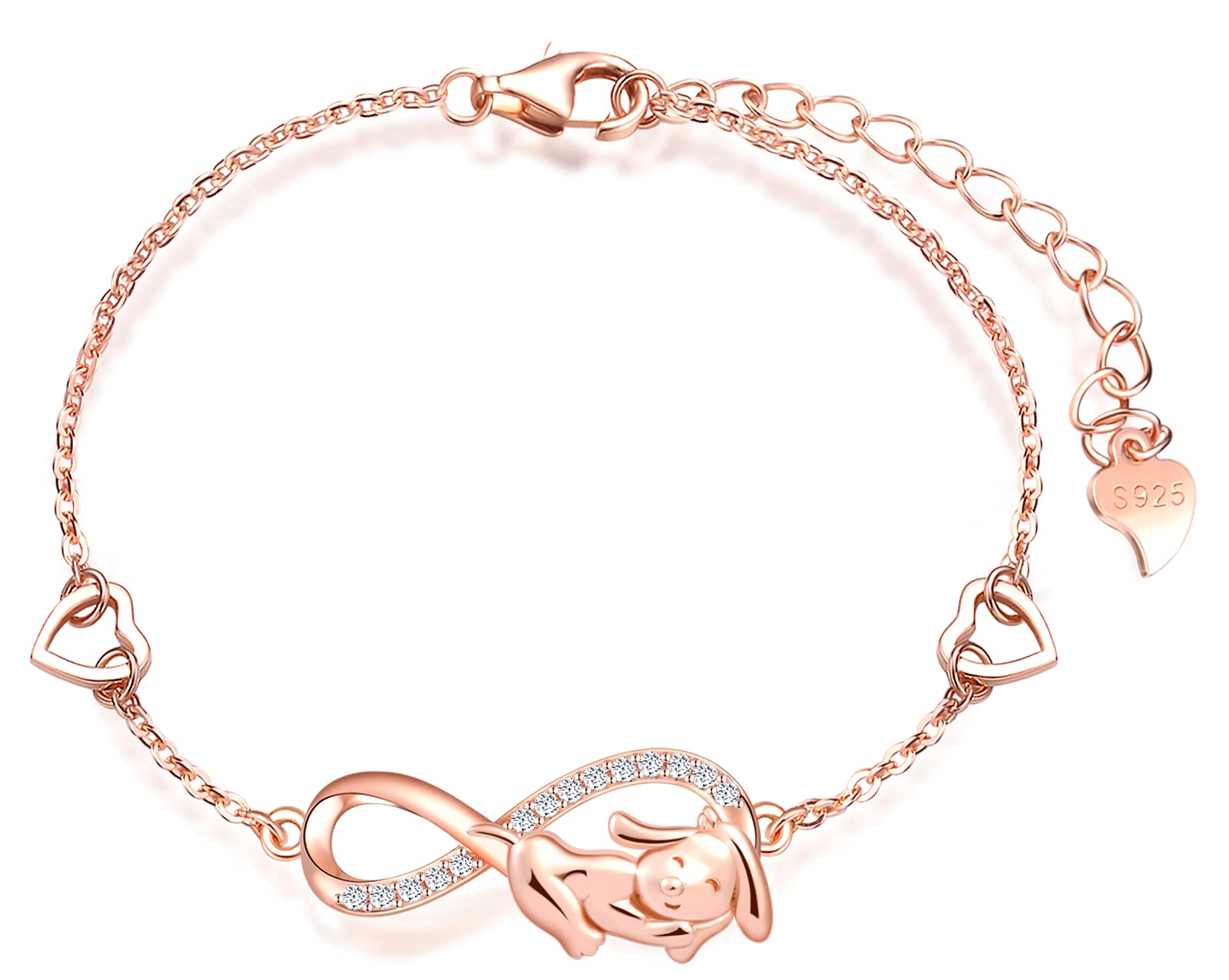 INFINIONLY Fashion Necklaces collana infinito cucciolo oro rosa
