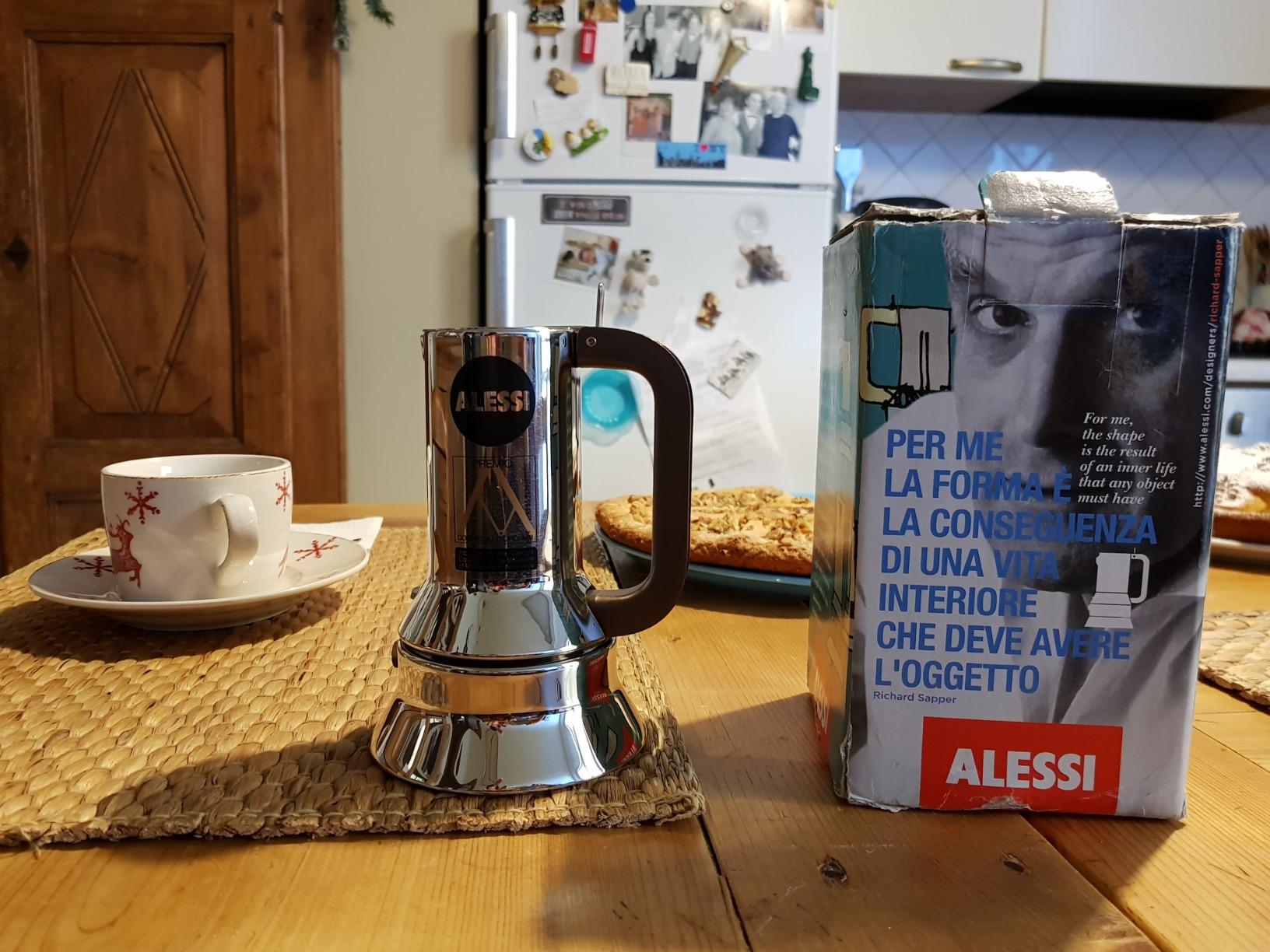 Alessi 9090/3 Caffettiera Acciaio 3 Tazze Induzione