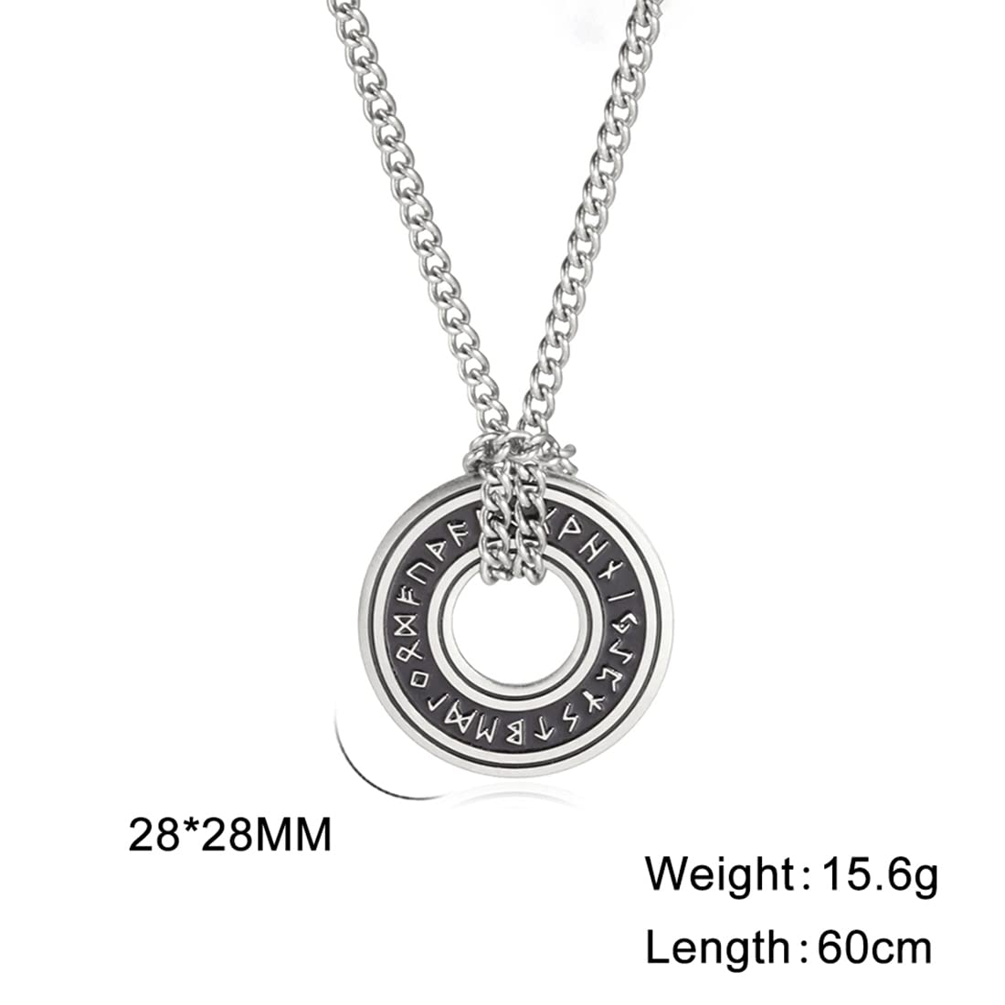 EUEAVAN Necklaces collana runa vichinga trecce argento