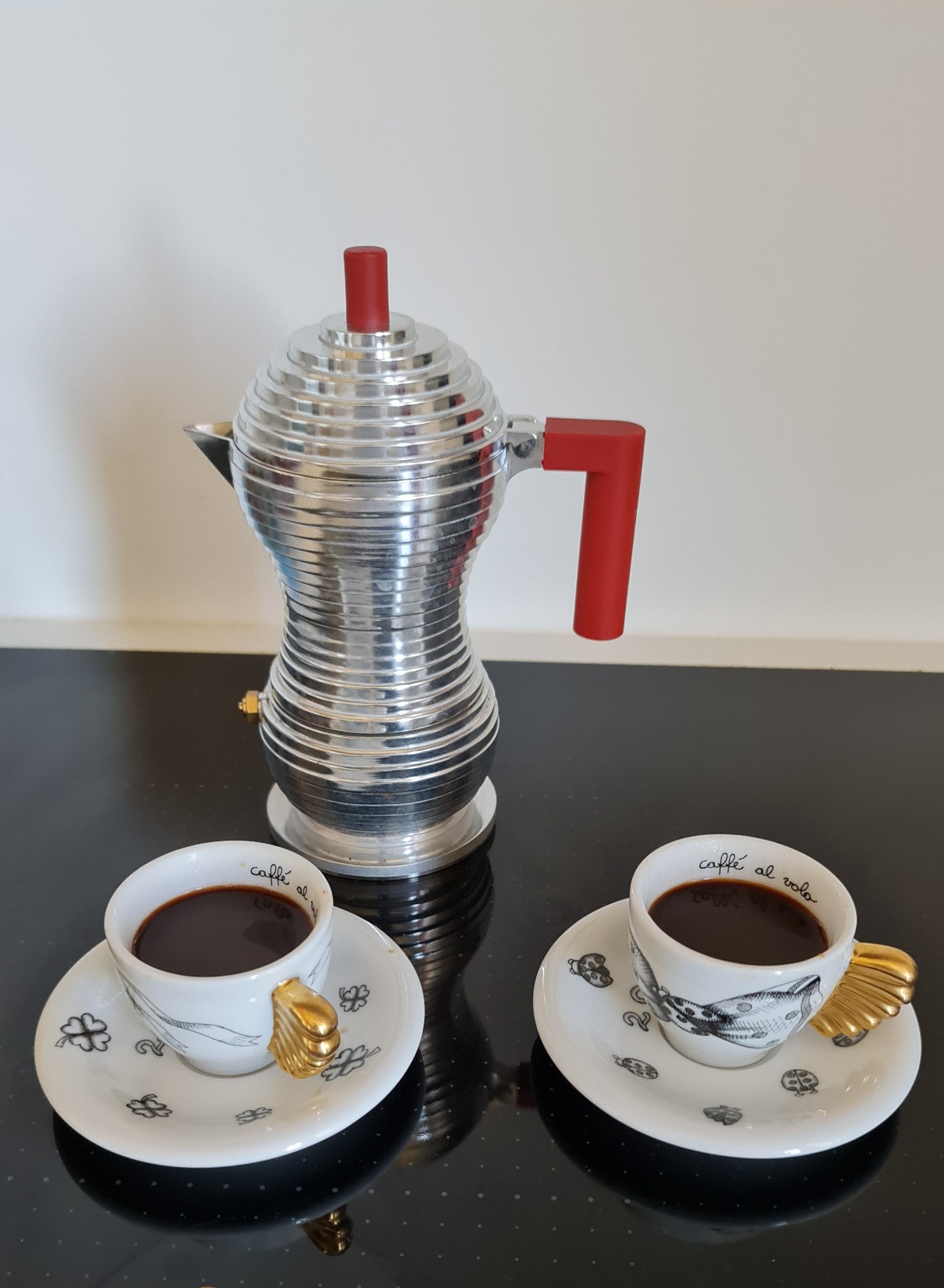Alessi Pulcina MDL02/6 R moka induzione 6 tazze rossa