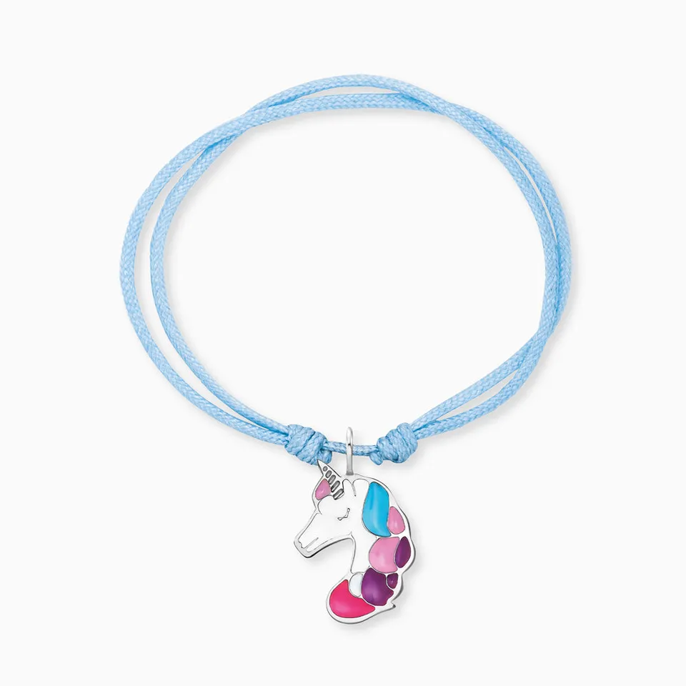 Engelsrufer Kinder Bracciale Unicorno Smalto Nylon Bimba