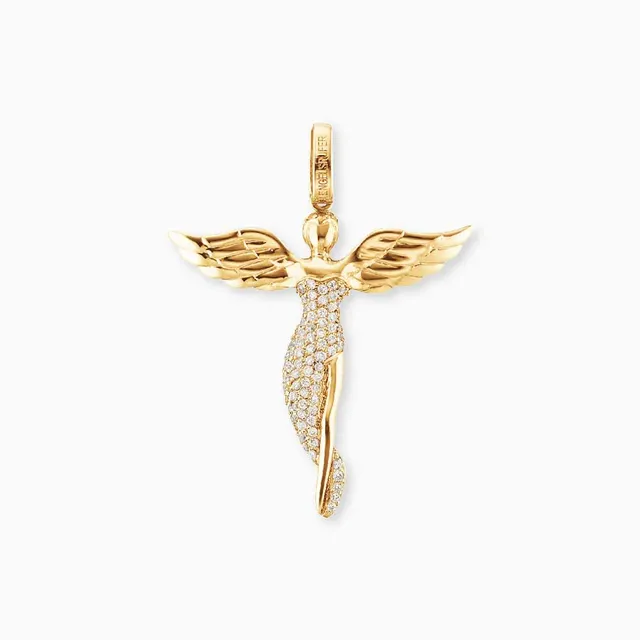 Engelsrufer Anhänger Schutzengel Gold ciondolo argento S zirconia
