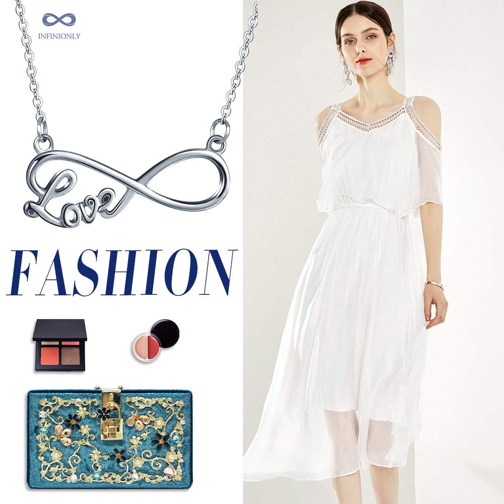 INFINIONLY Fashion Necklaces collana infinito acciaio