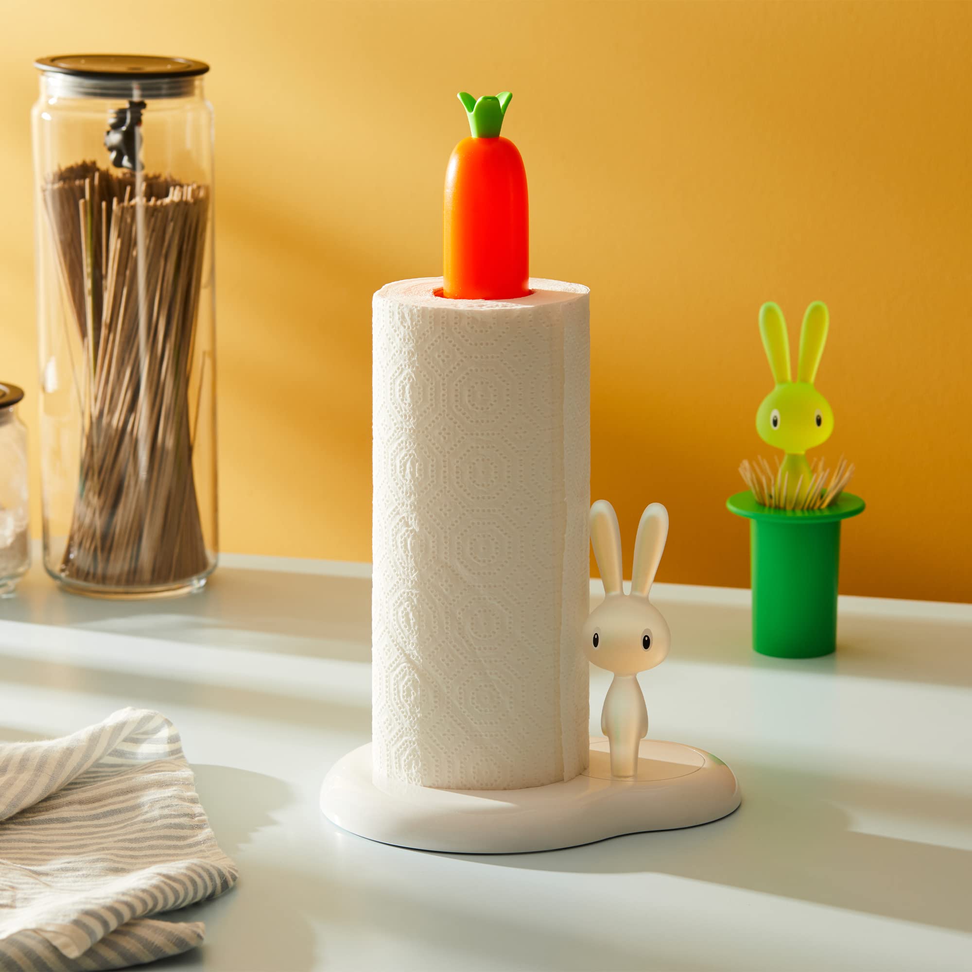 Alessi Bunny&Carrot ASG42/H Portarotolo Cucina Verde 34 cm