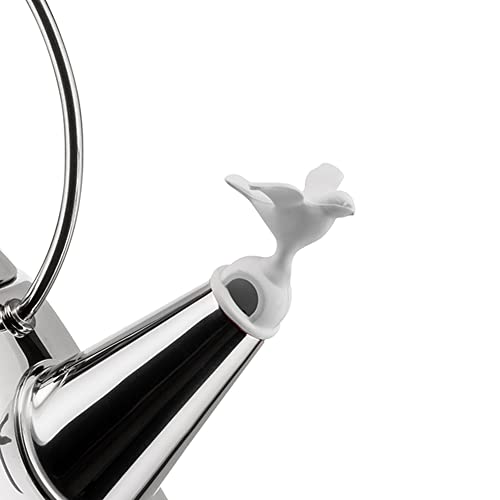 Alessi MG32 W bollitore elettrico bianco uccellino acciaio