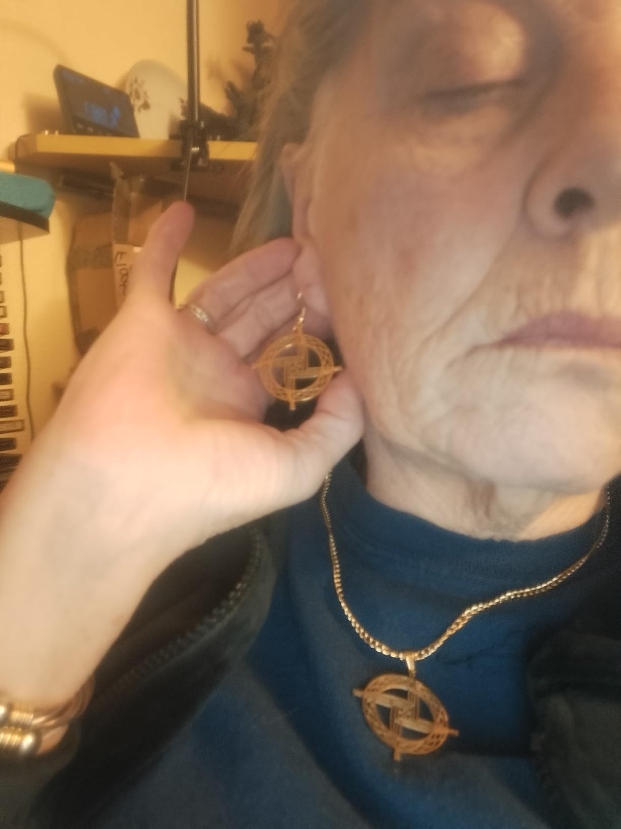 EUEAVAN Earrings Croce Santa Brigida Orecchini Oro