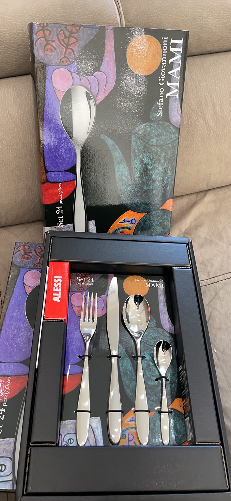 Alessi Mami SG38S24M Servizio Posate 24 Pezzi Acciaio 18/10