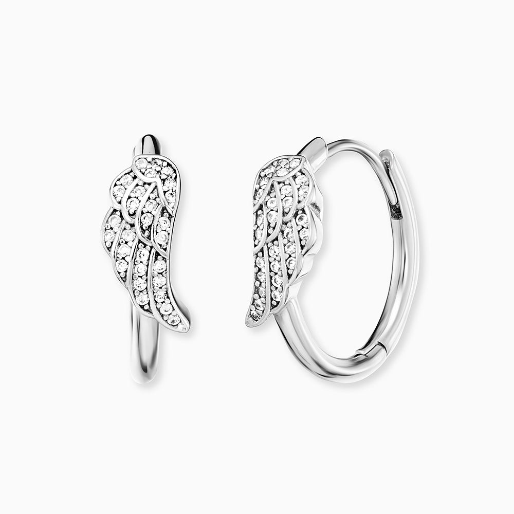 Engelsrufer Ohrringe Creole Argento 925 Ala con Zirconia