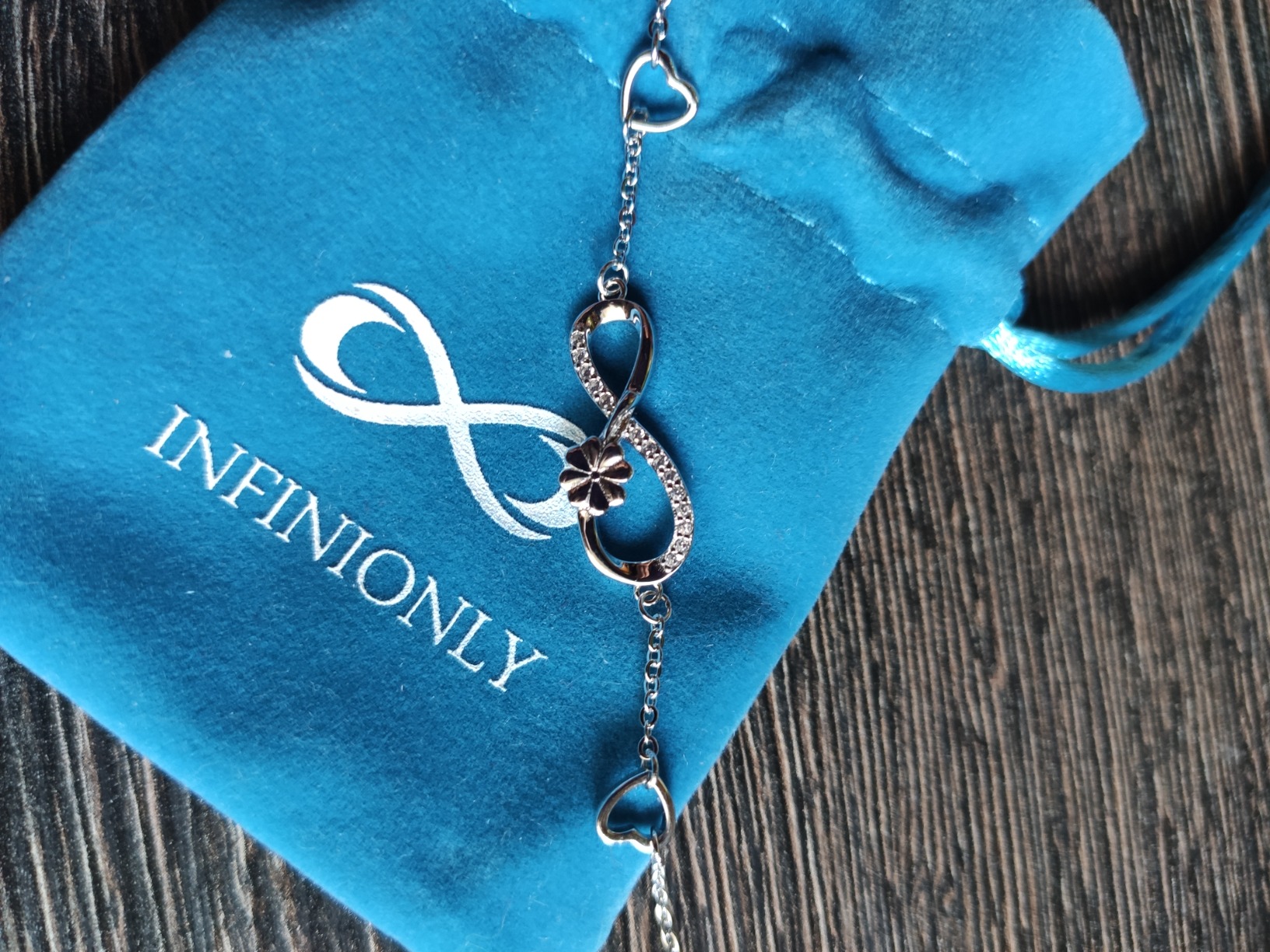 INFINIONLY Fashion Bracciale Infinito Cuore Argento 925