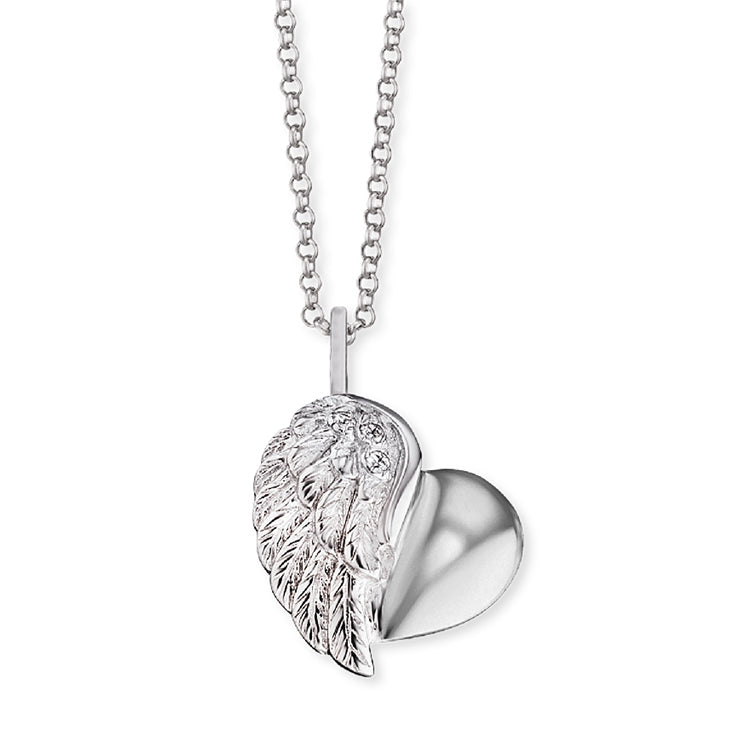 Engelsrufer Herzflügel gold collana argento 925 cuore zirconia