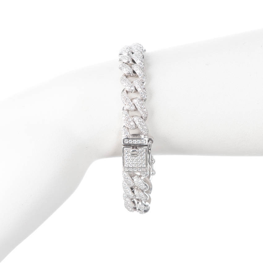 Chic Ad Hoc Bracciali Groumette Argento e Zirconi Bracciale