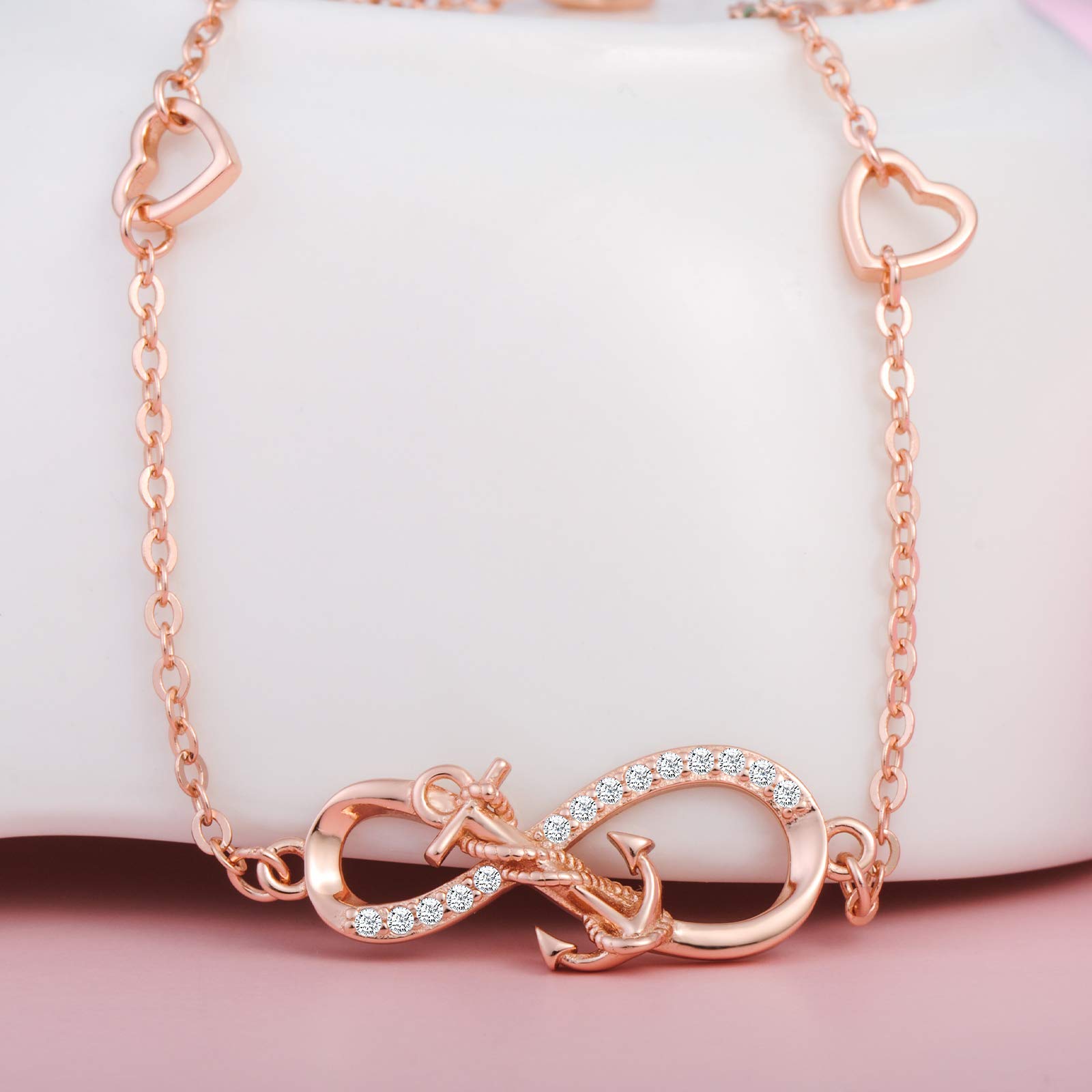 INFINIONLY Fashion Bracelets A-cuore bracciale argento infinito cuore
