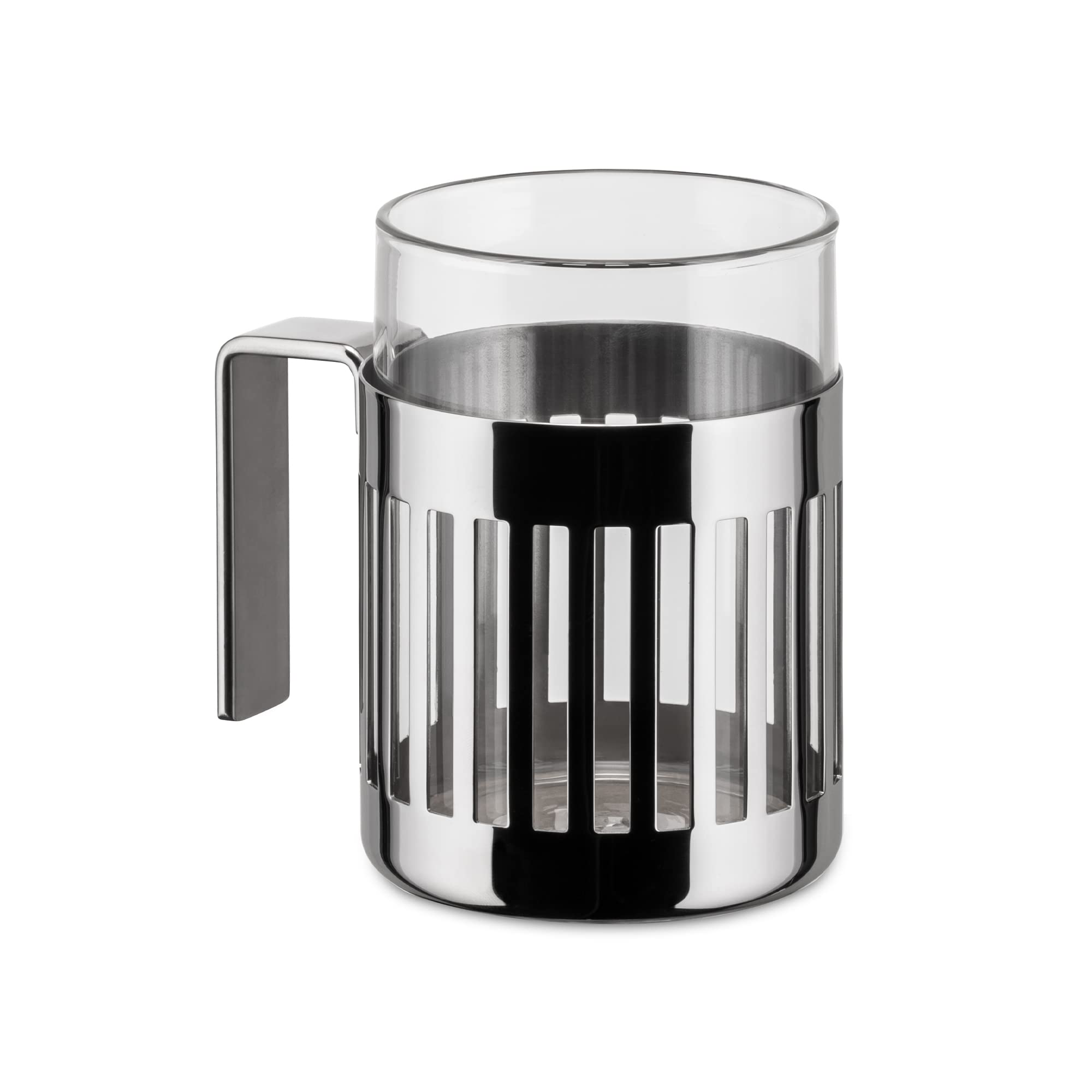 Alessi ARMUG Mug Acciaio Vetro 35 cl Aldo Rossi