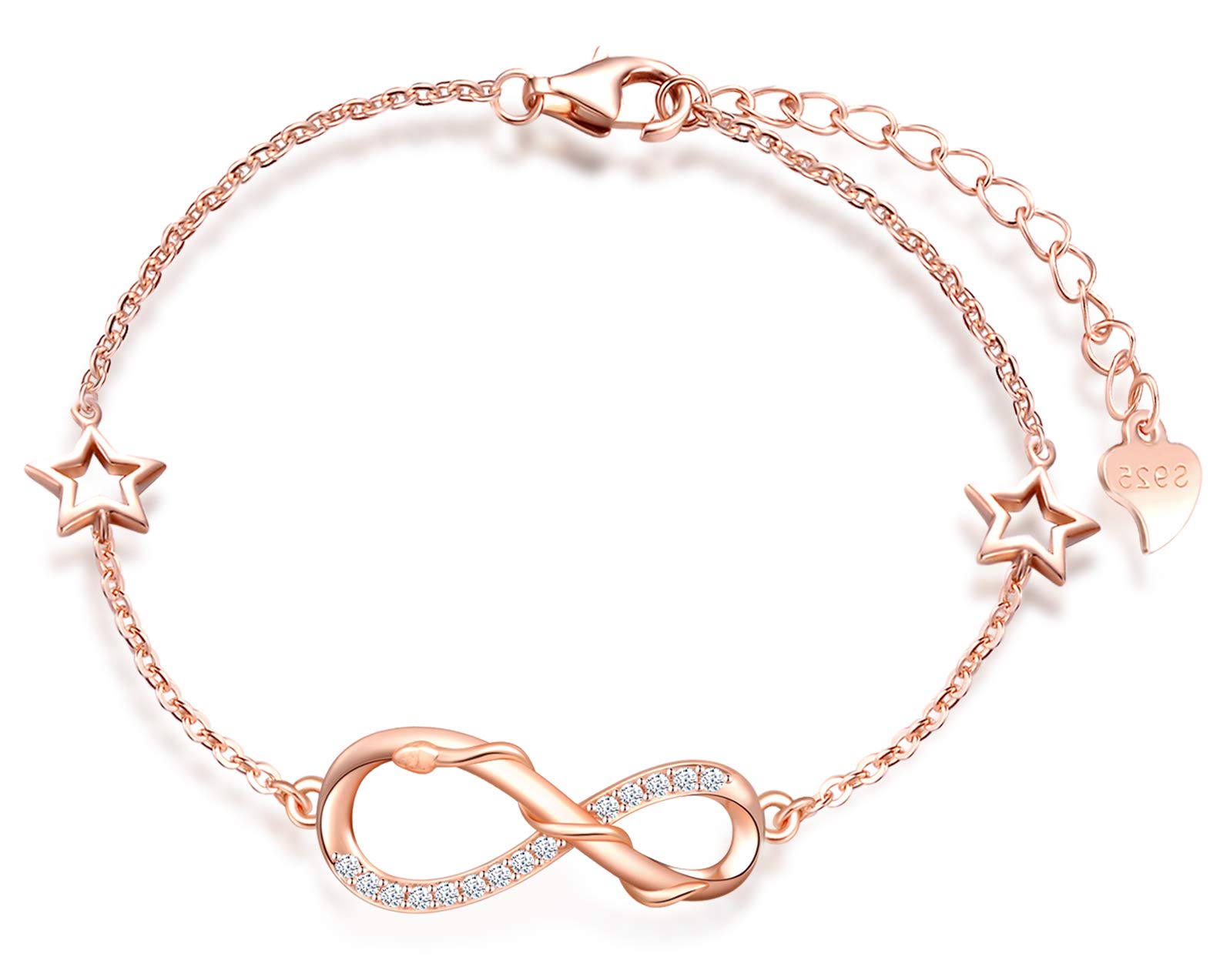 INFINIONLY Fashion Bracelets Bracciale Infinito C Stella Argento 925