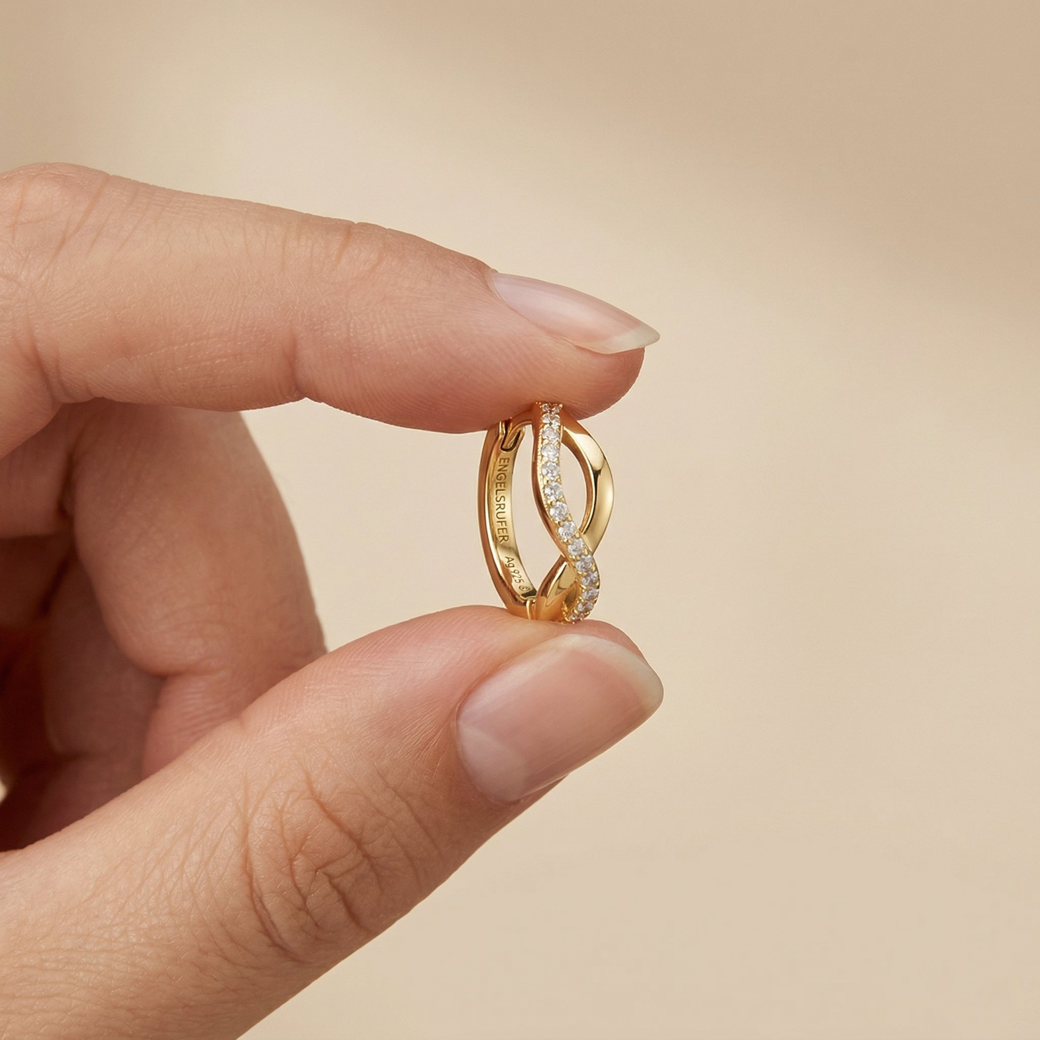 Engelsrufer Paradise orecchini a cerchio argento oro zirconia