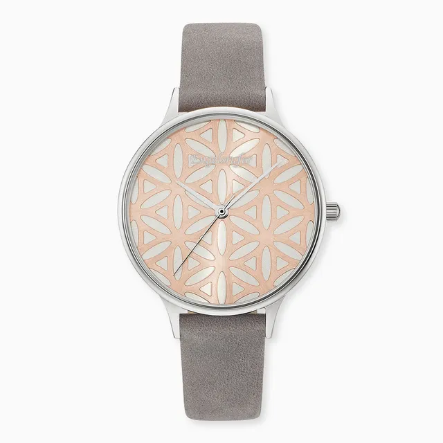 Engelsrufer Uhren Lebensblume Orologio Bicolor Grigio Nubuk