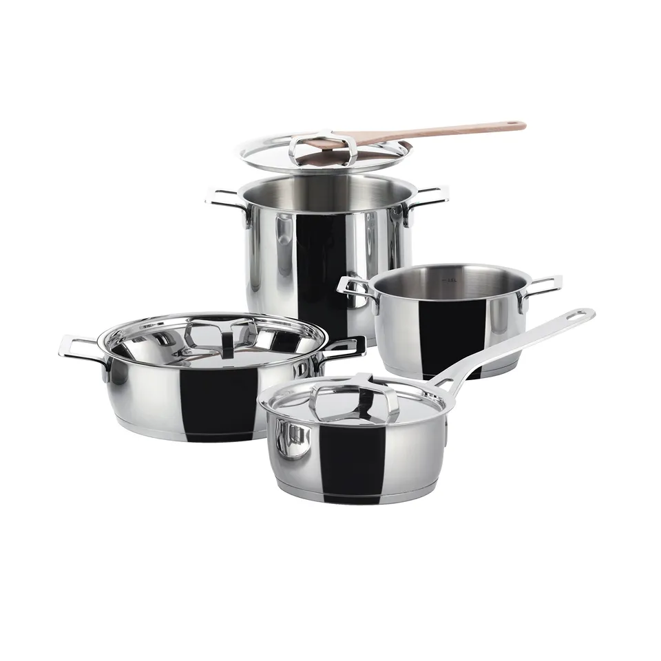 Alessi Pots and Pans AJM100S7 Batteria Pentole 7 Pezzi Inox