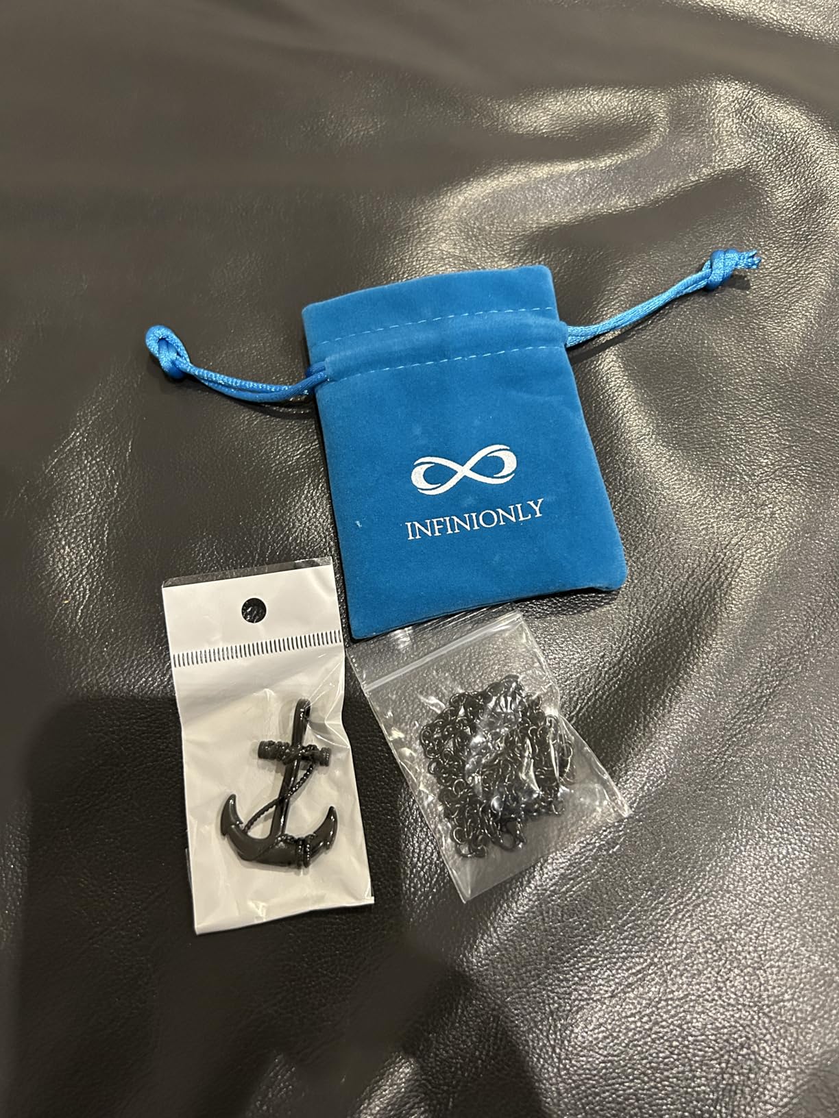 INFINIONLY Fashion collana ancora acciaio argento uomo
