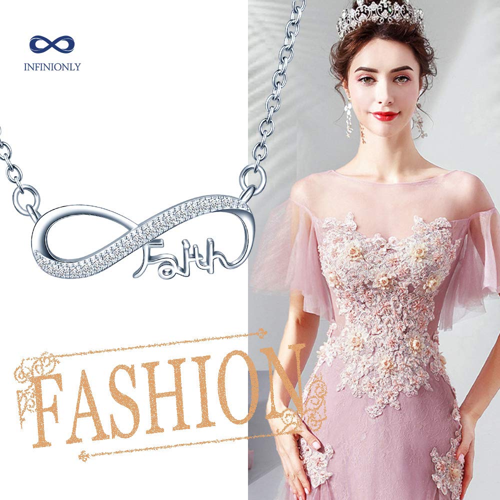 INFINIONLY Fashion Necklaces parure Silver-n infinito zirconi