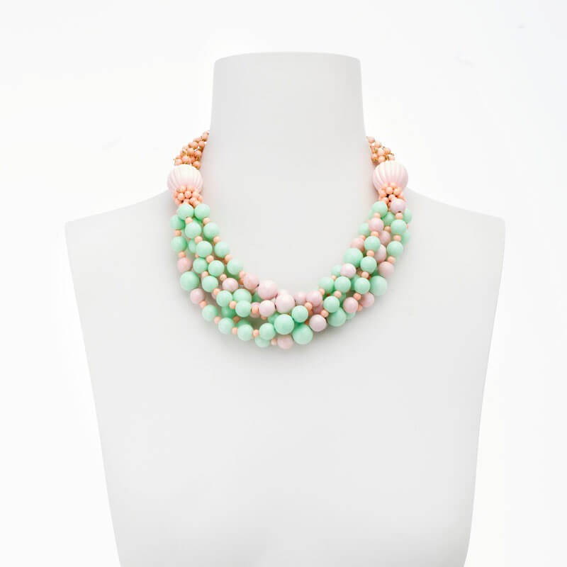 Chic Ad Hoc Collane Girocollo Verde Acqua Rosa Peau Ange