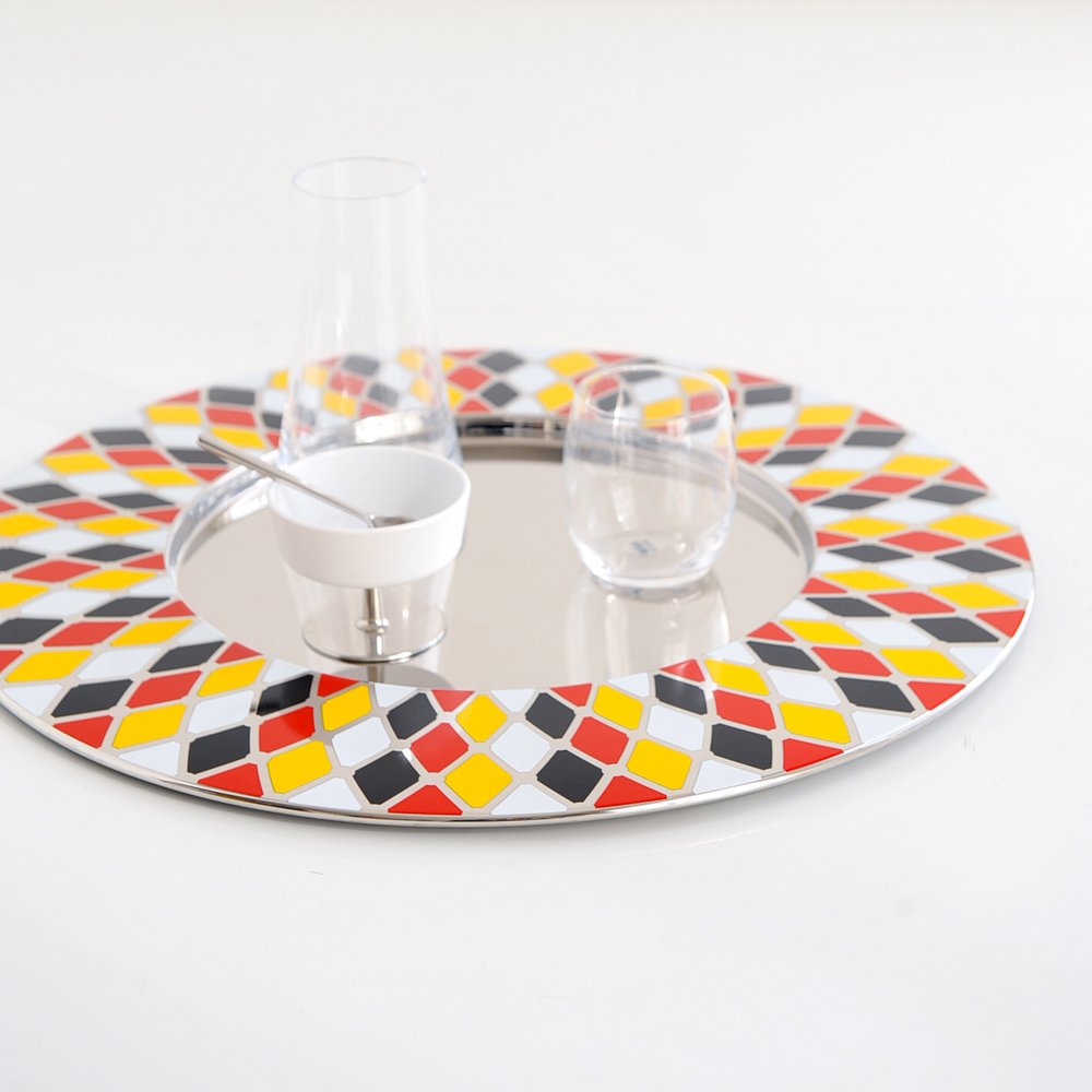 Alessi Circus MW34 Vassoio Rotondo Acciaio 48 cm Multicolore
