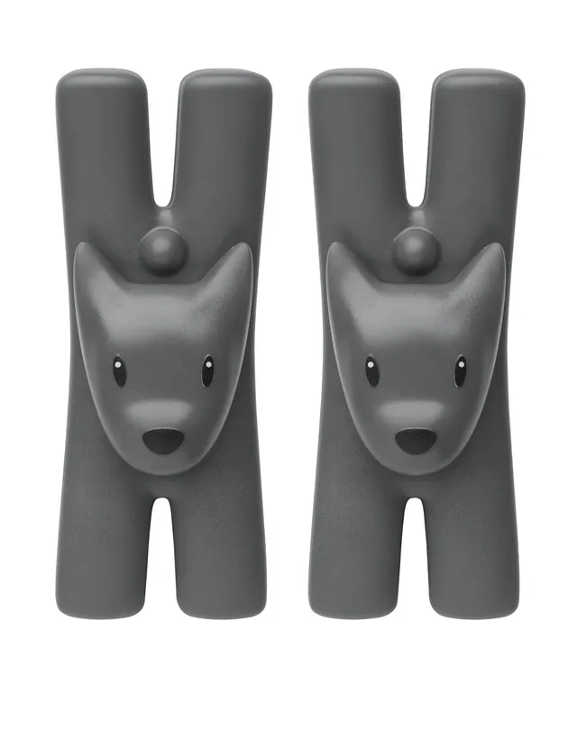 Alessi Giampo MMI32D Set 2 Mollette Magnetiche Nero